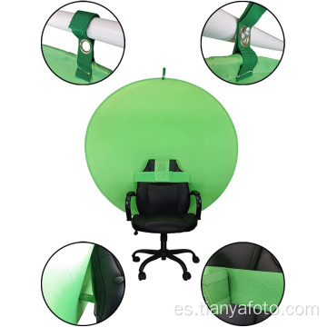 Telón de fondo de pantalla verde de muselina plegable de estudio